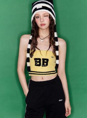 CHUU条纹针织帽女2026冬季新品韩范百搭时尚小熊耳朵休闲毛线帽子