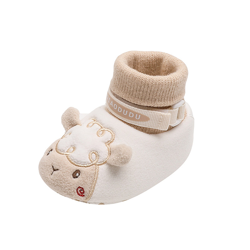 春秋冬季婴儿鞋0-1岁3-6-9个月男女宝宝软底学步新生不掉布鞋袜12