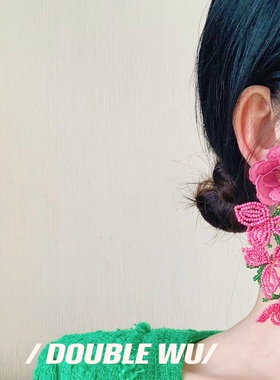 手工编织花朵流苏耳环女欧美婚礼