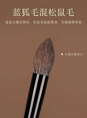 殊色SH20蓝狐混松鼠火苗多功能腮红刷高光刷晕染无边专业化妆工具