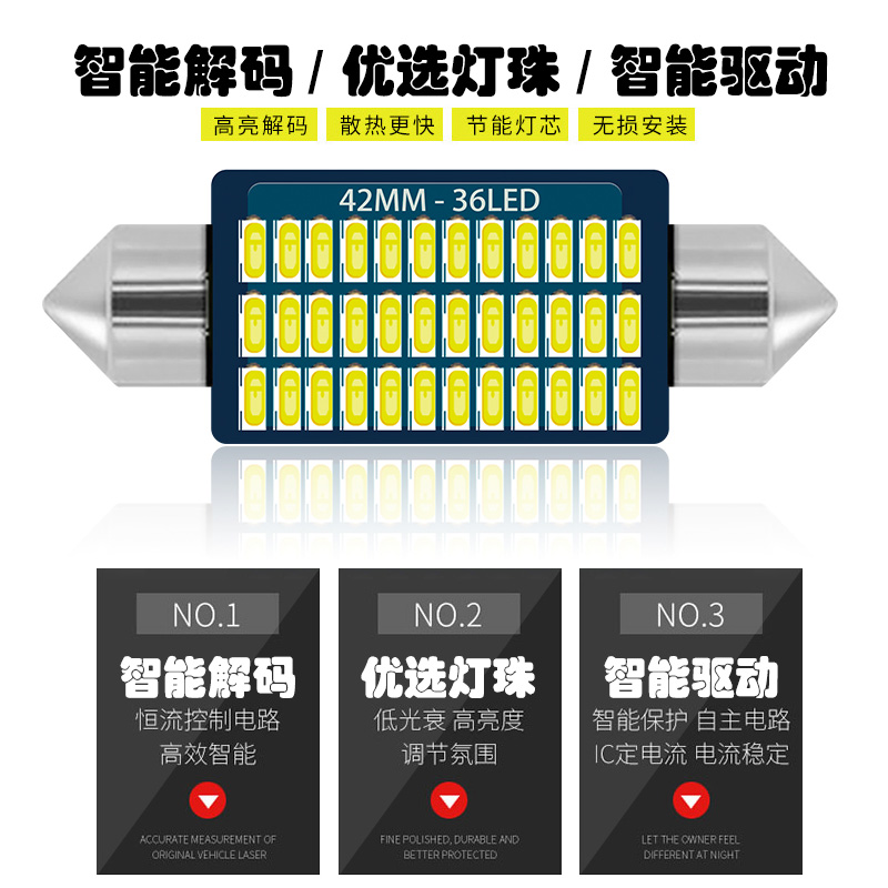 广汽传祺GA3GA3S GA5 GA6 GS4 GS5汽车阅读灯led改装车顶室内灯泡 - 图1