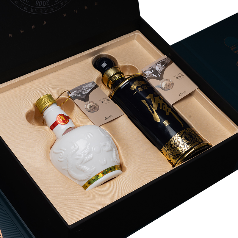 潭酒 53度酱香型白酒60周年纪念时光鉴藏礼盒 500mL*2瓶 