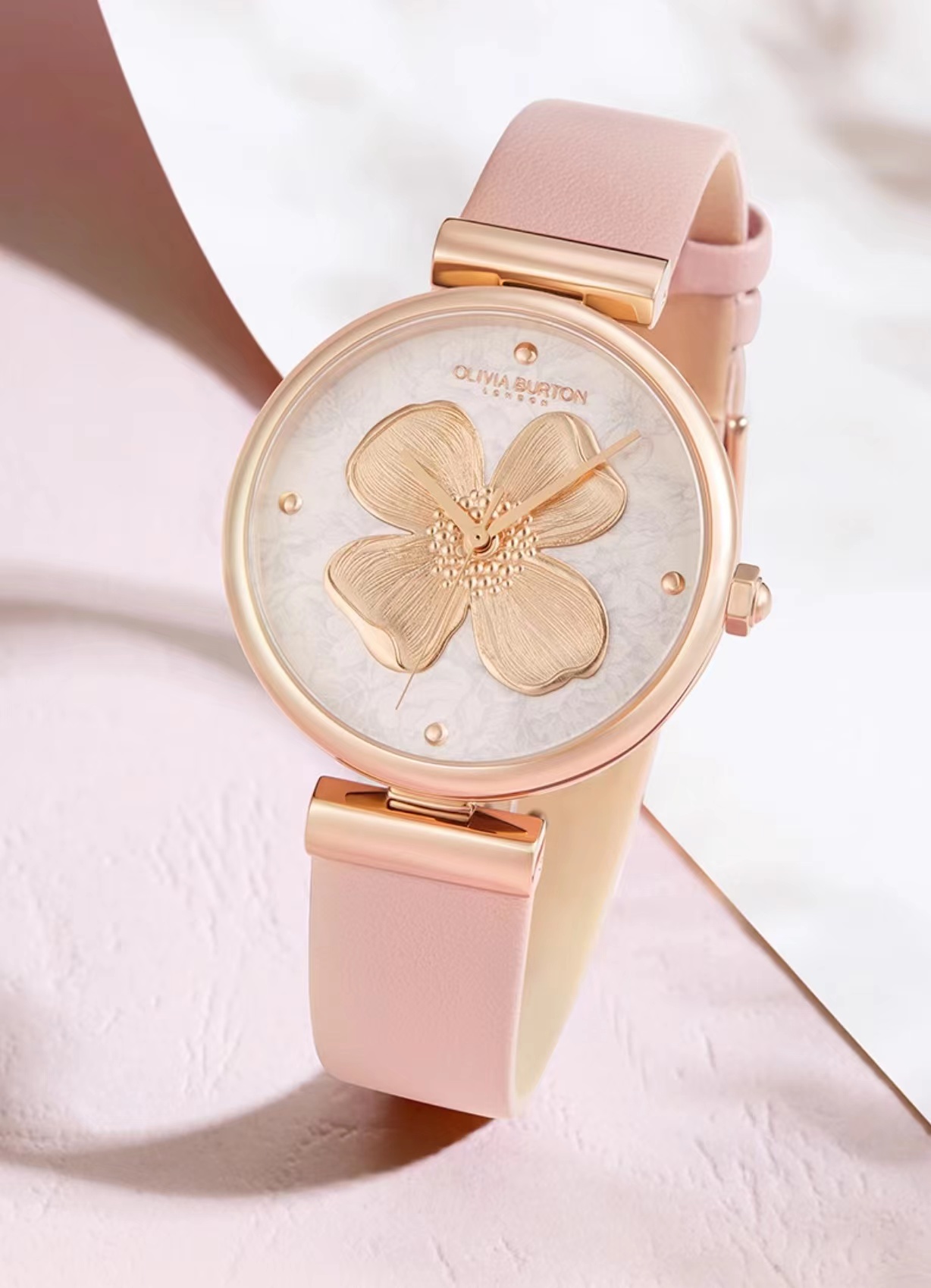 OliviaBurton手表女轻奢小众四照花立体正品名牌女士女生礼物OB - 图1