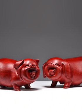 红花梨木实木雕刻家居客厅装饰品