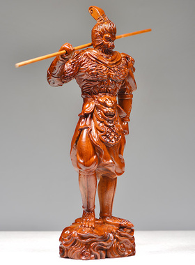 纯木质孙悟空摆件齐天大圣佛像花梨实木雕刻斗战胜佛神像红木工艺