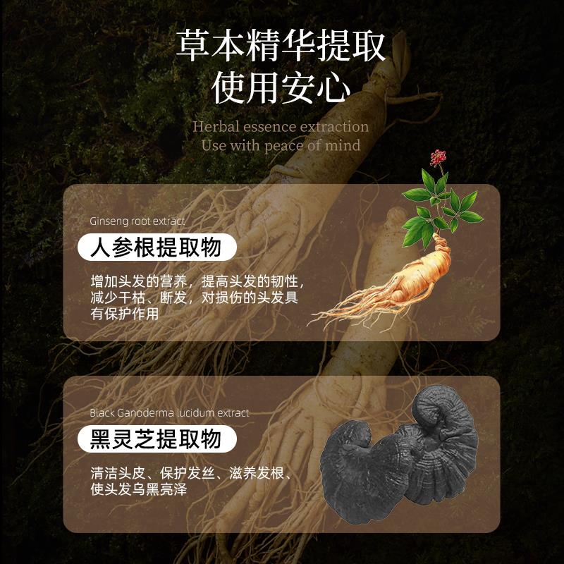 一条参灵芝润黑露养发液乌黑植萃养护发洗发水 - 图1