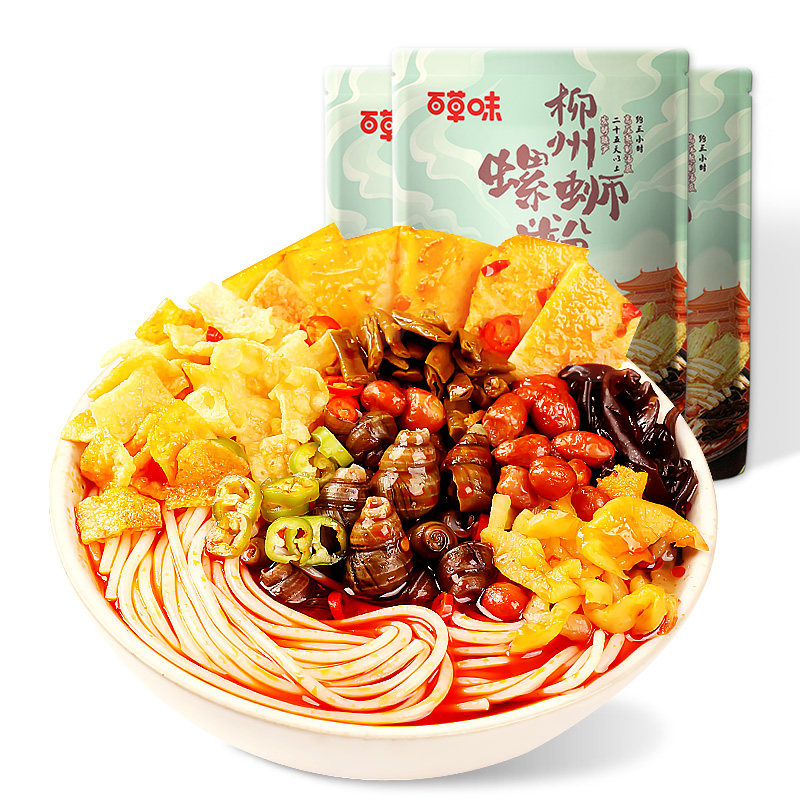百草味正宗广西柳州螺蛳粉方便速食 百草味淘道方便粉丝/米线/螺蛳粉