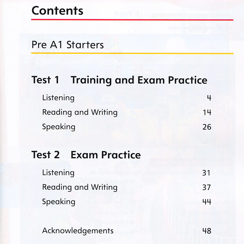 原版进口新版一级考试真题集原版剑桥出版社Cambridge English Pre A1 Starters Mini Trainer 少儿英语考试YLE备考资料官方测试 - 图2