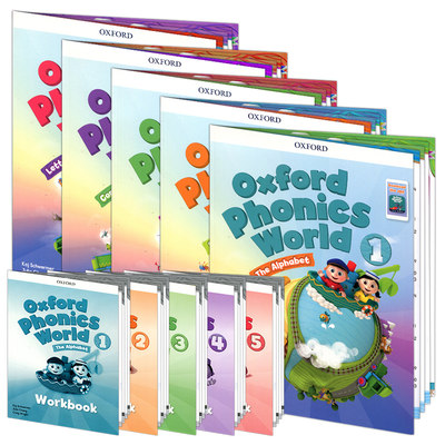牛津自然拼读教材新版oxford Phonics World 1 2 3 4 5 级别10本含app幼少儿英语启蒙训练opw教材小学英语自然拼读全套 Phonics教材 虎窝淘