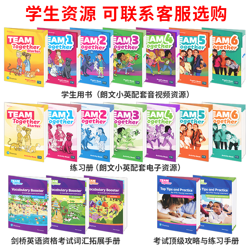 原版进口朗文培生team together 2 Flashcards 小学二年级英语教材课程配套卡片 教学大卡 培生剑桥少儿英语备考课程配套教具卡