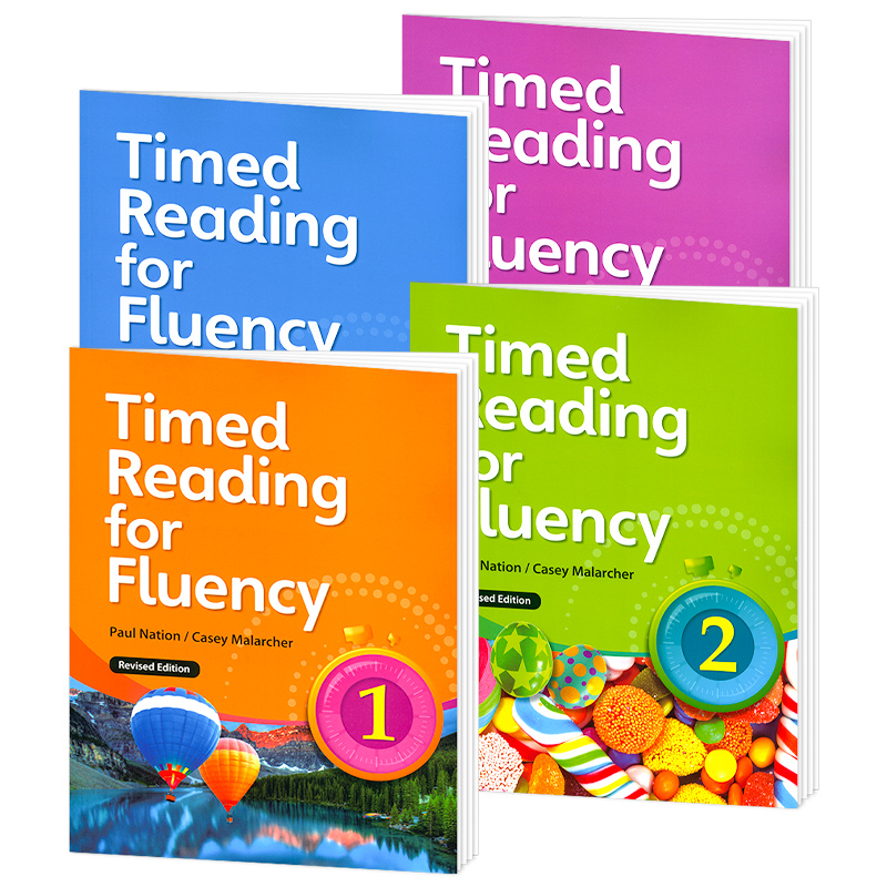 美国原装进口compass出版Timed Reading for Fluency 1-4级寒暑假短期阅读教材小学高年级初高中流利阅读计时器CEFR A2扫描听音频 - 图0