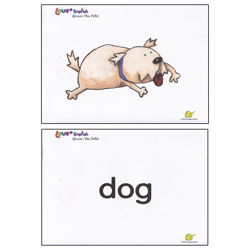 包邮正版love+english 1-6级别台湾幼儿英语单词卡片 教学闪卡 图文卡片 可以点选_虎窝淘