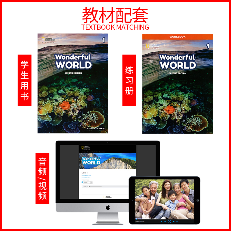 美国国家地理新版Wonderful World 1 2 3 4 5 6 级别缤纷世界1-6年级美国小学英语教材英文原版教材我们的奇妙世界英文课外课程NGL - 图2