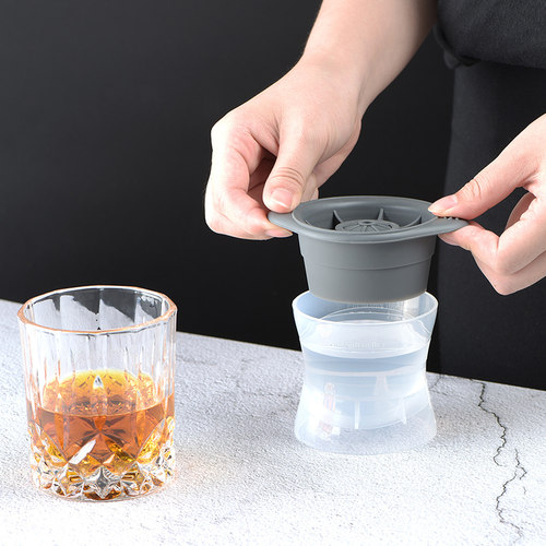 cliton冰球模具冻球形圆形冰块制作器制冰器硅胶威士忌家用大冰格 - 图1