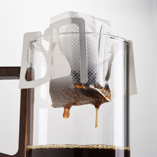 挂耳滤纸咖啡滤纸手冲咖啡粉过滤纸进口挂耳包滤网一次性滤袋漏斗 - 图1