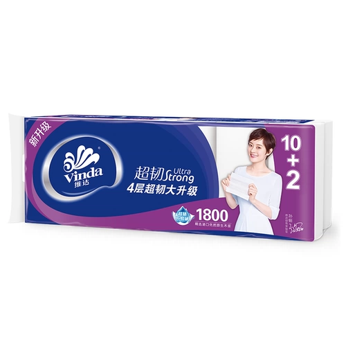 Vida ultra -core -rolle -bree бумажная мебель Доступная установка 150G12 Объем 1800 г домашней туалетной бумаги ручной бумаги