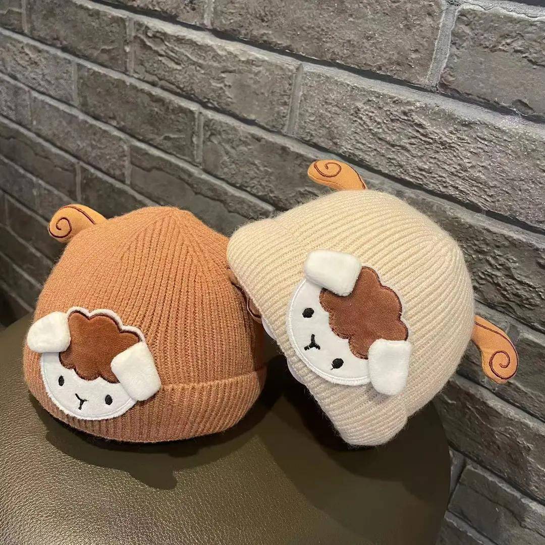 婴儿帽子秋冬可爱超萌针织帽新生儿冬季胎帽套头帽男女宝宝毛线帽 - 图3