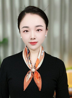 珍珠磁吸扣丝巾春季百搭神器护颈