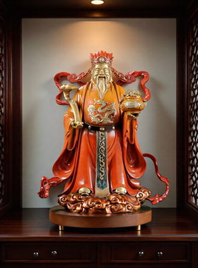 《财神到》财神爷铜摆件招财礼物