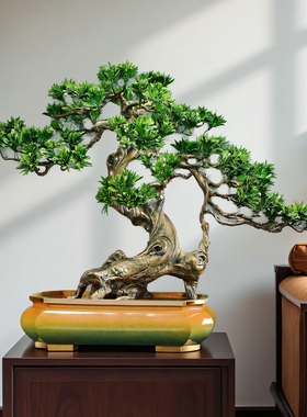 《聚财迎客》铜摆件开业乔迁贺礼