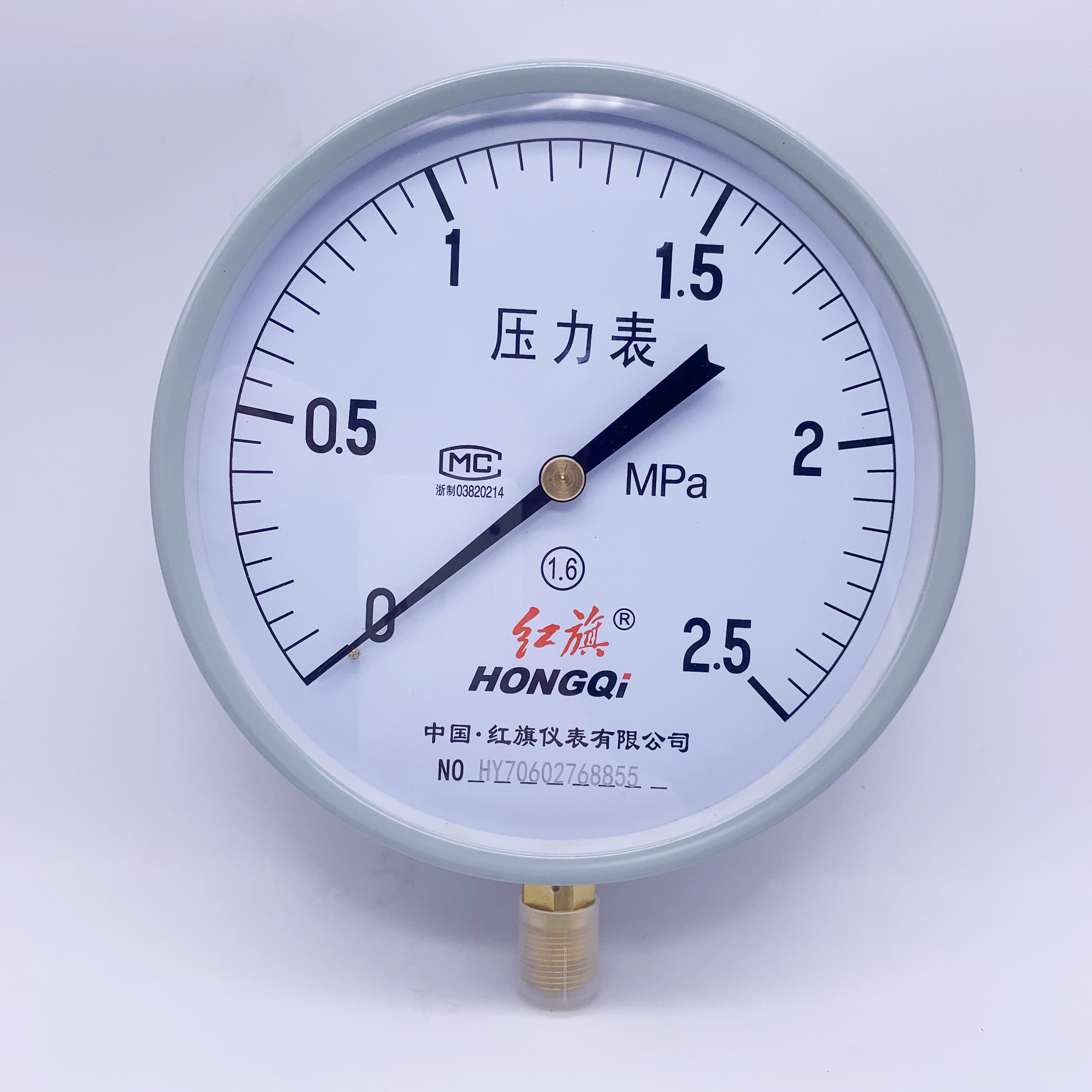 红旗压力表y-200气压 水压 油压  液压蒸汽表1.6精密度0-60mpa