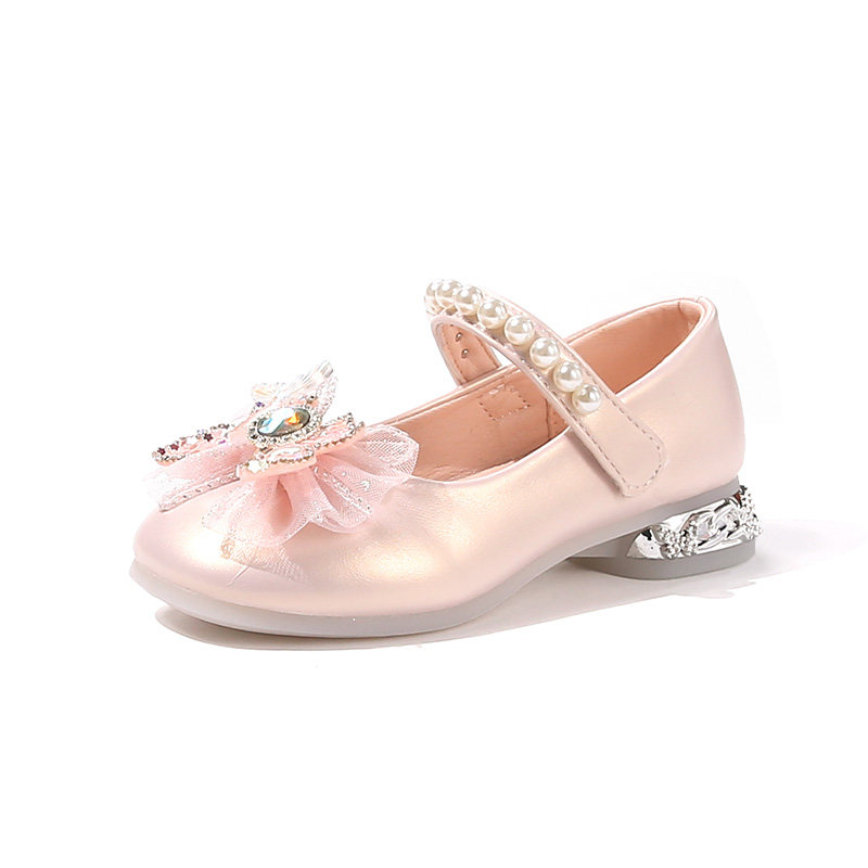 女童小皮鞋春秋季新款女孩演出配礼服公主鞋水钻蝴蝶结女宝宝单鞋,淘宝优惠券,粉丝福利购,淘宝优惠卷