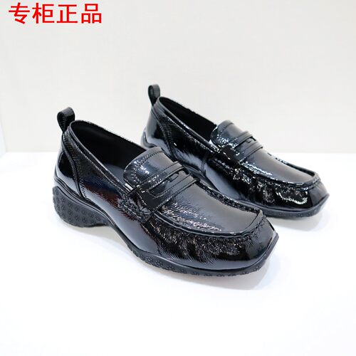 Tigrisso蹀愫2026秋蝶愫新款牛皮运动乐福黑色小皮鞋T76580A-01 - 图3
