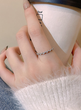 轻奢锆石戒指小众设计女