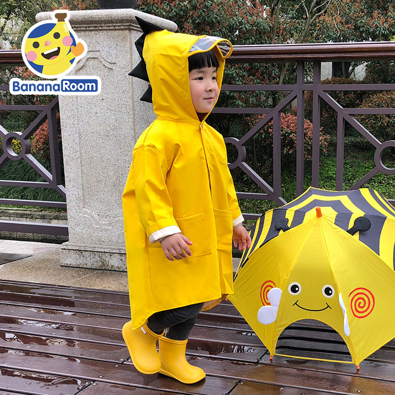 儿童雨衣恐龙男童女童幼儿园宝宝小童小孩学生雨披雨具上学用玩水-图0