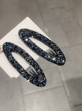 碎钻bb夹椭圆形闪钻网红刘海夹时尚百搭侧边夹小发夹发卡新款发饰