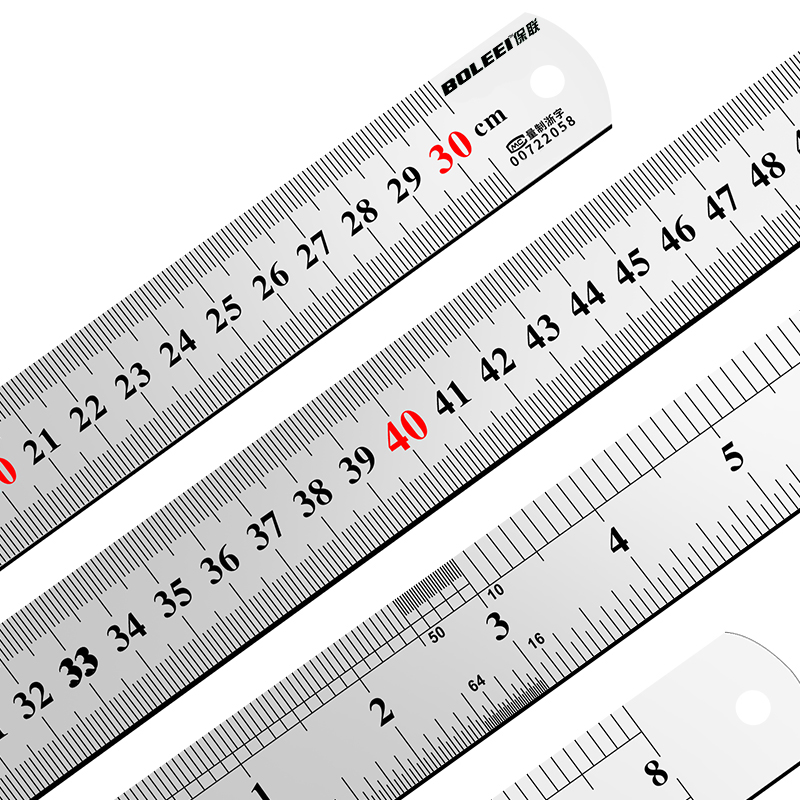 钢尺1米不锈钢直尺铁钢尺加厚硬尺子15cm/30cm/50cm高精度钢板尺 - 图3