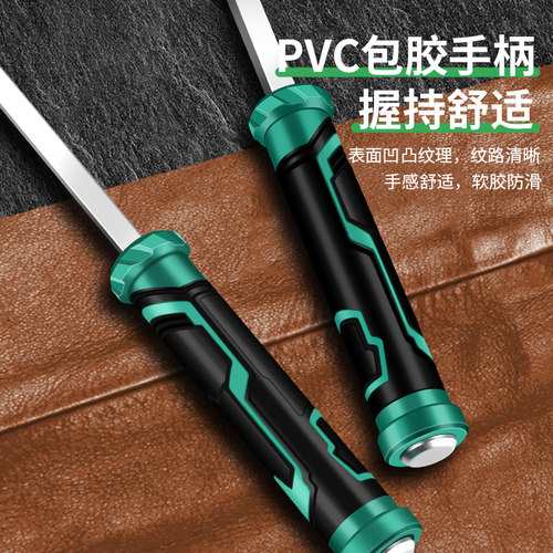 保联一字加长穿心螺丝刀车用扒胎棒大号平口起子改锥防身敲击撬棍 - 图1