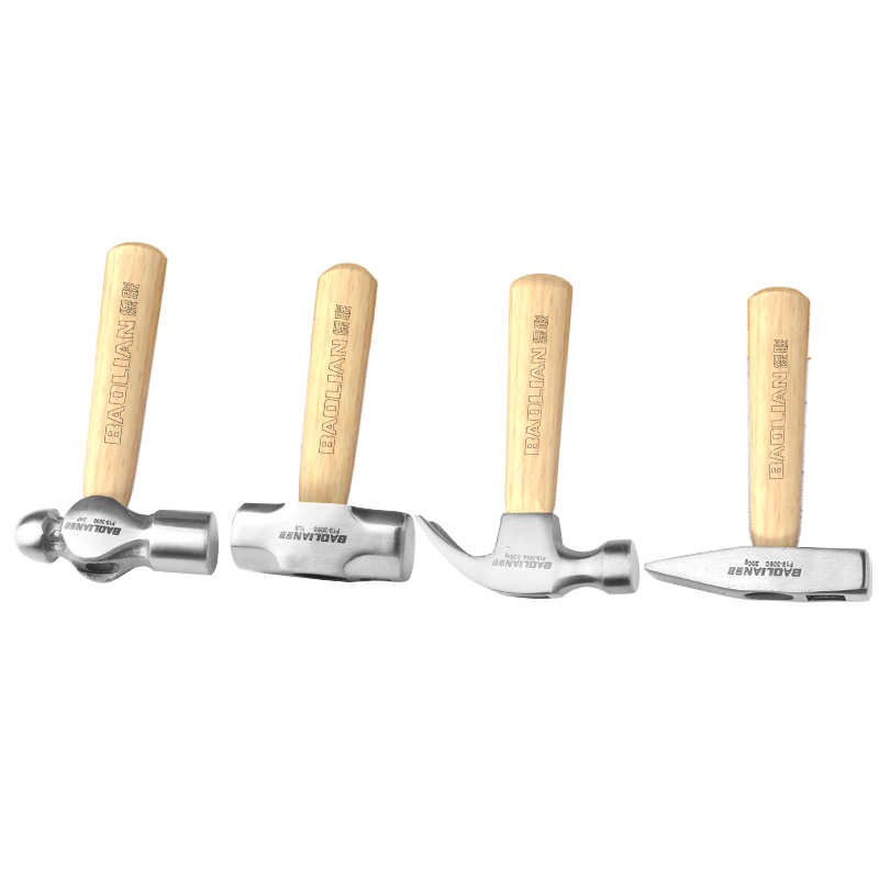 保联羊角锤短柄锤子八角锤工具家用木工木柄钉锤榔头铁锤手锤圆头 - 图3