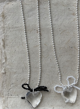 韩国东大门小银珠蝴蝶结项链