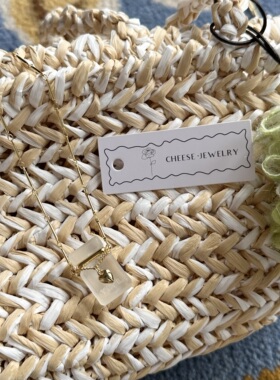 奶酪cheese 自制磨砂香水瓶项链韩国设计师小众 雾色/青绿 毛衣链