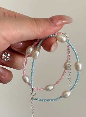 淡水珍珠串珠甜美手链