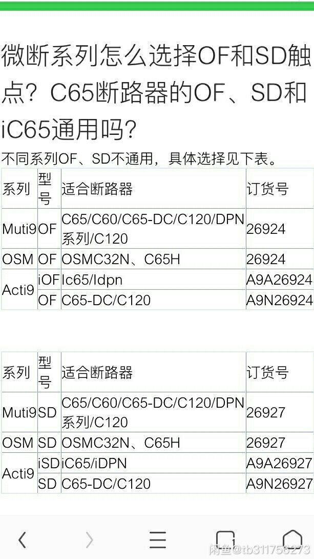 配施耐德 IC65N IC65H IMX+OF ISD IOF IC65分励脱扣器辅助MX+OF-图2