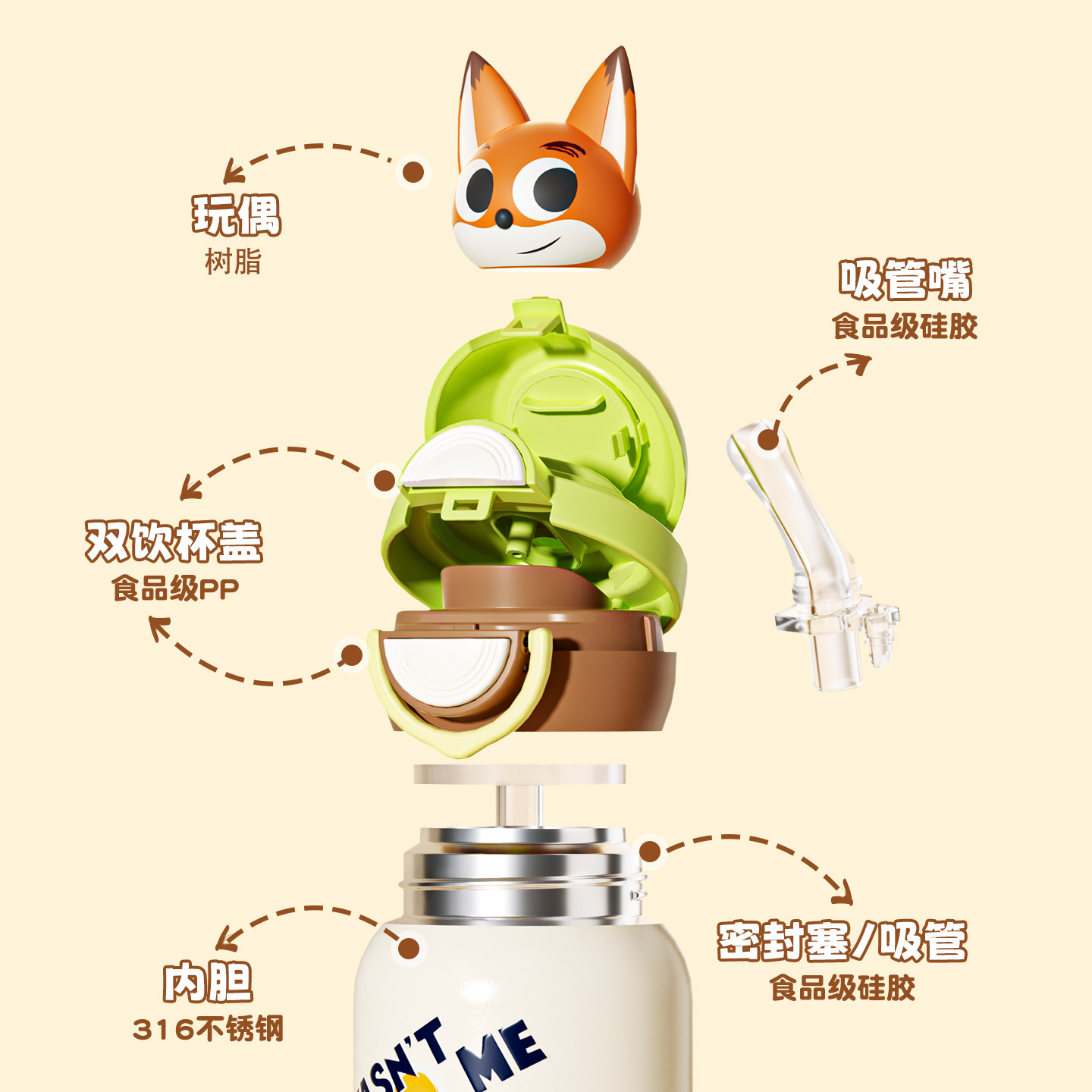 GERM格米疯狂动物城联名朱迪尼克儿童保温杯上学专用新年礼物J,淘宝优惠券,粉丝福利购,淘宝优惠卷