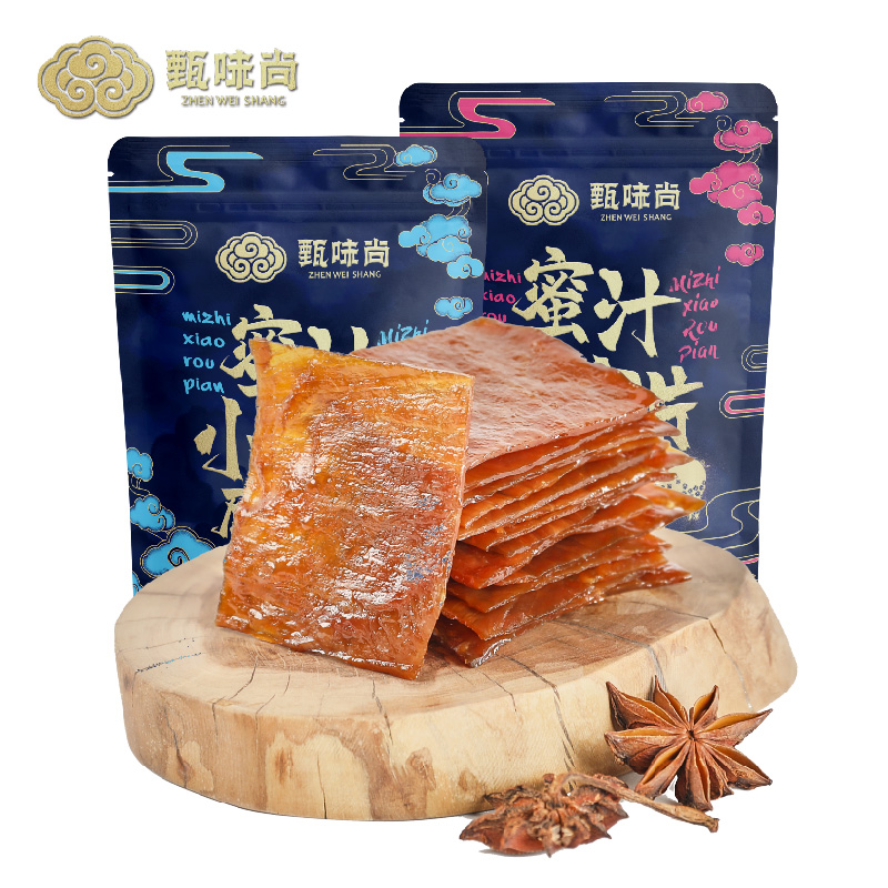 甄味尚旗舰店蜜汁猪肉脯干单独小包装香辣熟肉片肉类特产零食休闲网红食品小吃3
