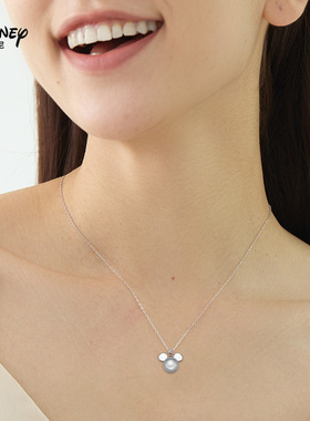 迪士尼米奇纯银项链送女朋友