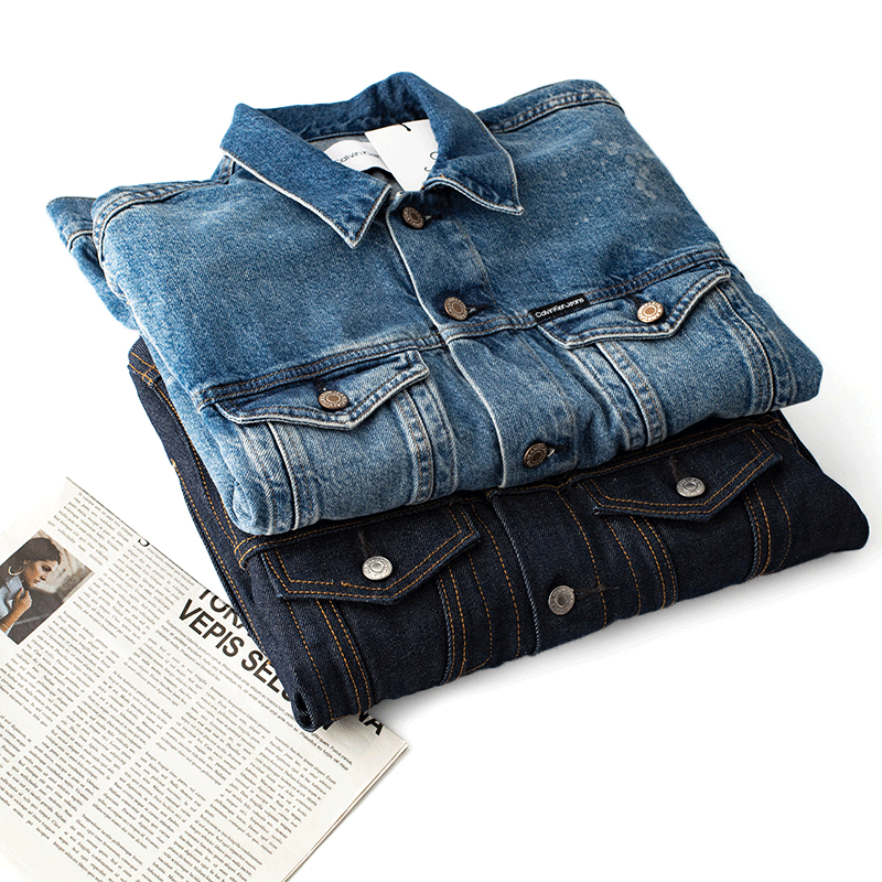 calvin klein牛仔男修身短款夹克 wango海外夹克