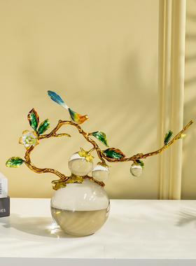 白梵高的水晶球葫芦饰品无障碍豪华客厅酒柜桌面装饰饰品乔装开幕