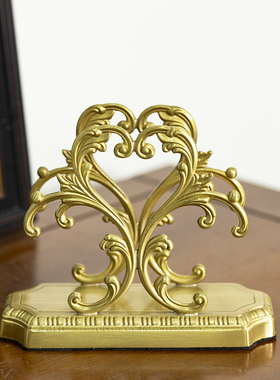 柏梵轻奢黄铜餐厅客厅纸巾收纳架