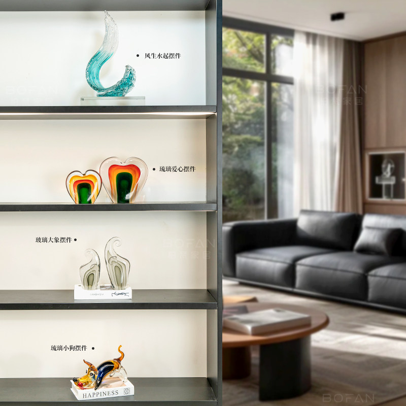 柏梵新中式老板办公室摆件开放格轻奢高档书柜装饰品组合家居摆设,淘宝优惠券,粉丝福利购,淘宝优惠卷