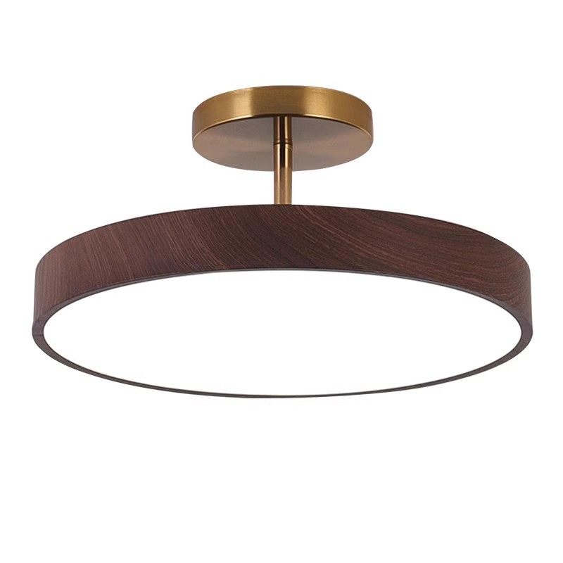 圆形卧室灯创意木纹色走廊过道灯吊灯新款简约餐厅玄关阳台吸顶灯,淘宝优惠券,粉丝福利购,淘宝优惠卷