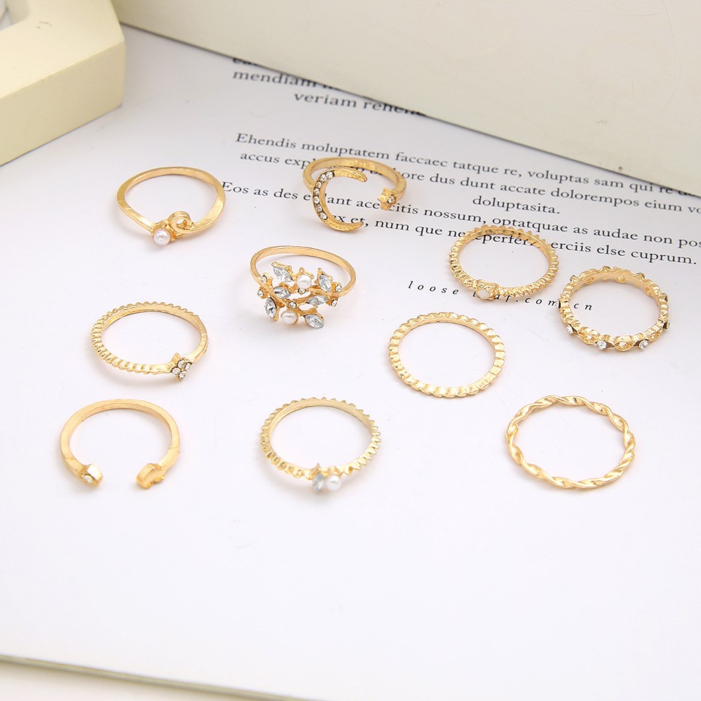 Cross-border rings 1/set love retro women's joint ring戒指女 - 图1