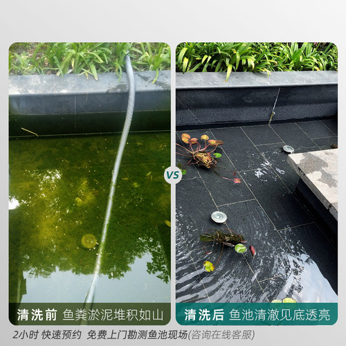 锦鲤鱼池清理清洗吸污上门维护服务上海苏州过滤器仓改造水池养护 - 图0