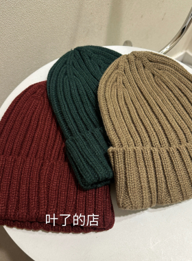 日本纱线 亲子款冷帽羊毛女帽针织帽秋冬保暖百搭时尚毛线帽