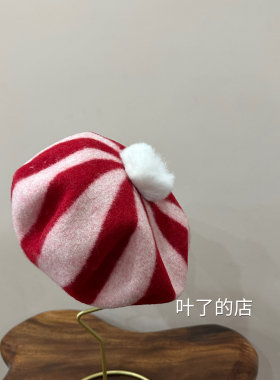 出口日单小童3岁儿童帽羊毛帽女童画家帽秋冬毛线帽保暖贝雷帽