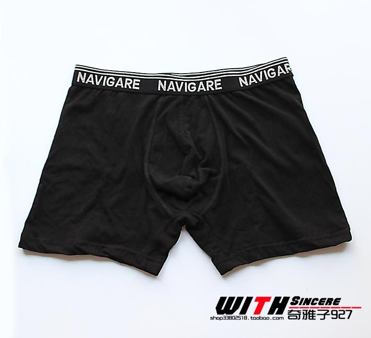 外贸出口意大利男士纯棉平角内裤大码纯色男人四角裤头中腰黑白色,淘宝优惠券,粉丝福利购,淘宝优惠卷